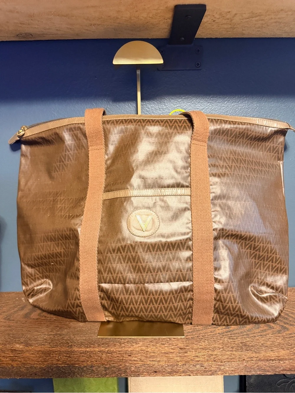 5 Piece Valentino Brown Monogram Travel Set